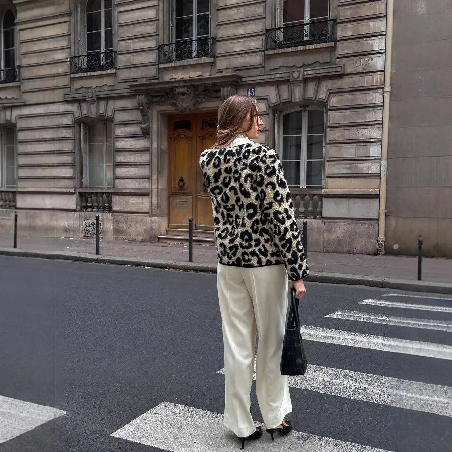 SecretBombe veste femme imprimé léopard vue de face