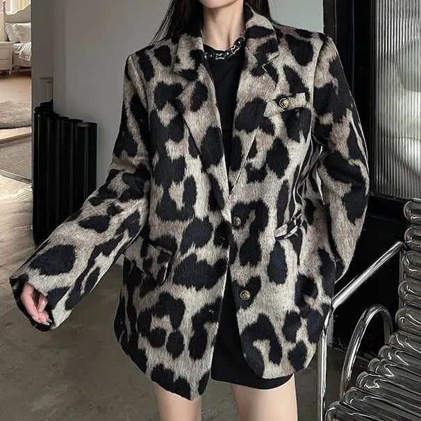 Veste léopard femme style européen chic et urbain – SecretBombe