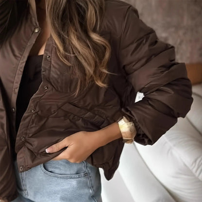 Veste urbaine marron femme SecretBombe coupe loose tendance
