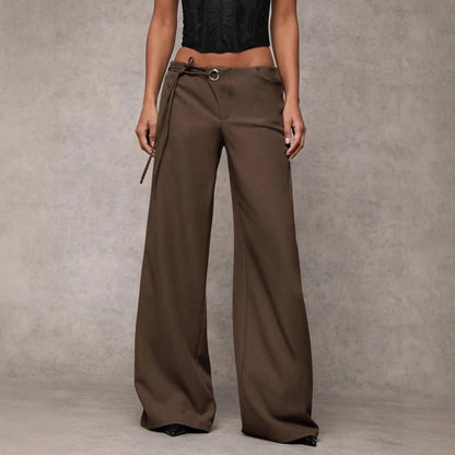 Pantalon large tendance marron style européen chic SecretBombe