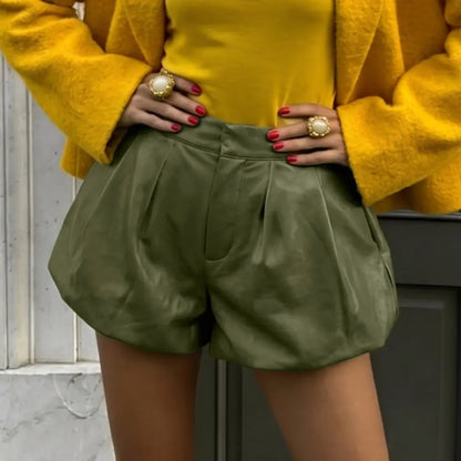 Short bouffant kaki élégant pour femme SecretBombe