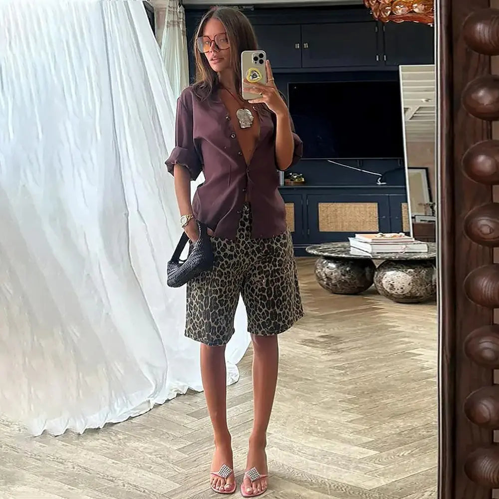 Bermuda imprimé animal femme confortable et élégant SecretBombe