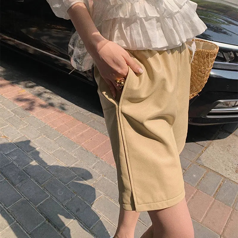 Short long femme effet cuir style chic urbain SecretBombe