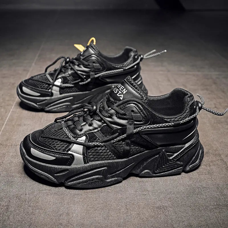 Sneakers urbaines style coréen gris noir blanc – SecretBombe
