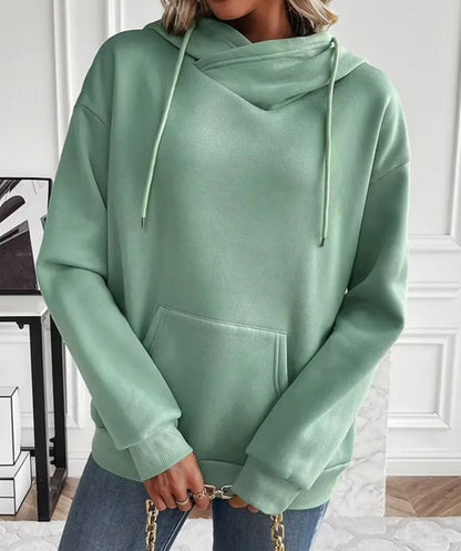 "Sweat-shirt à capuche vert d’eau, coupe ample et tendance"