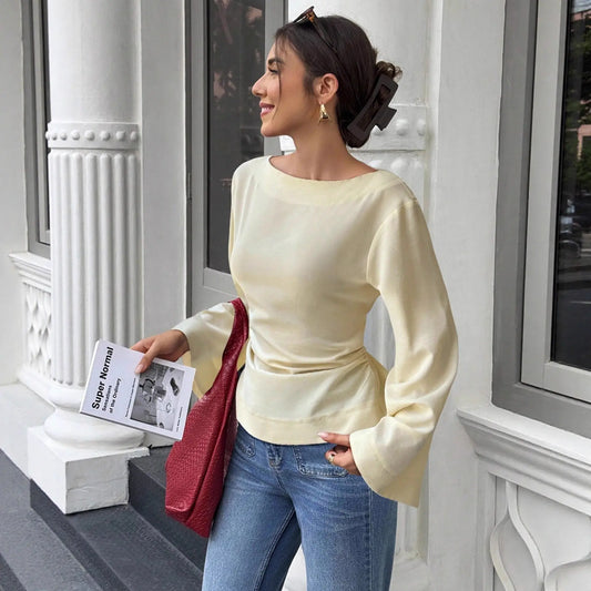 Top femme élégant manches évasées coupe fluide – SecretBombe
