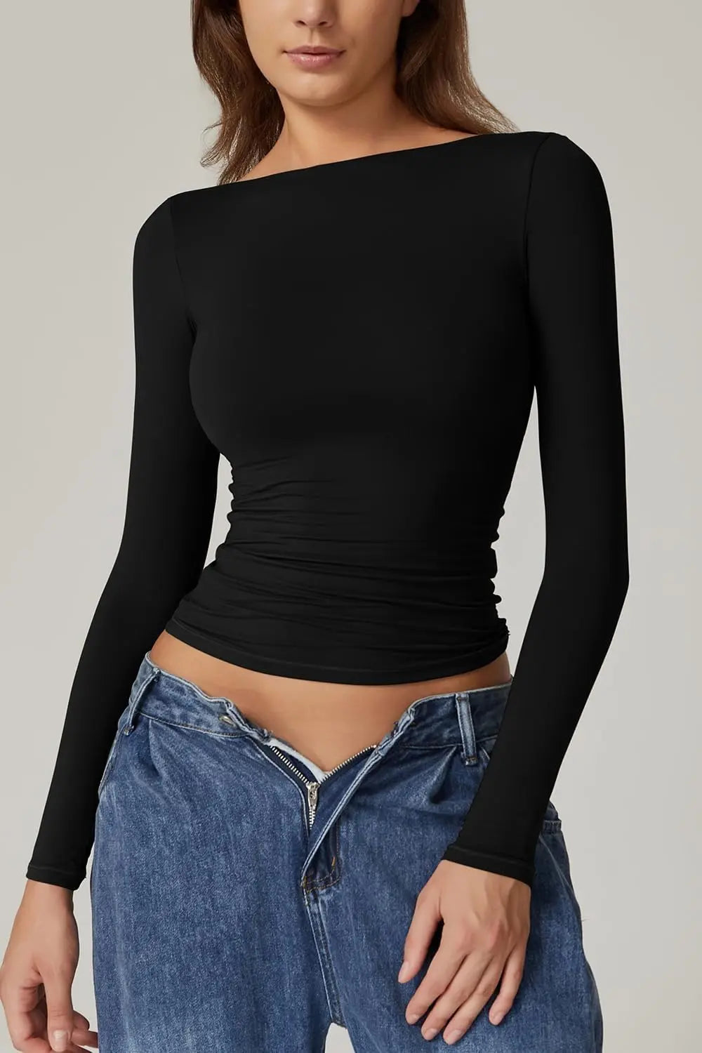 Haut femme slim fit avec dos plongeant élégant – secretbombe