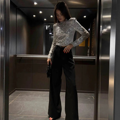 Top femme avec sequins haute brillance – SecretBombe