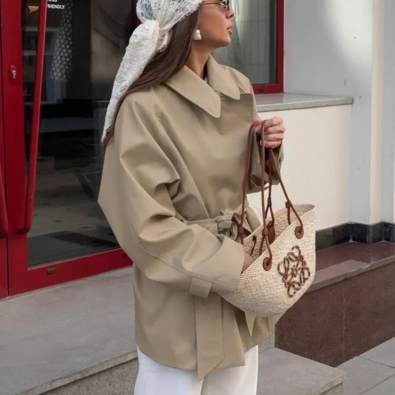 Trench femme beige ceinture chic mi saison SecretBombe