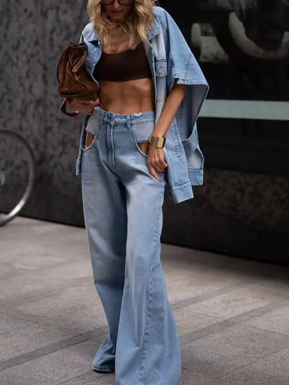 tissu denim bleu de qualité veste femme moderne