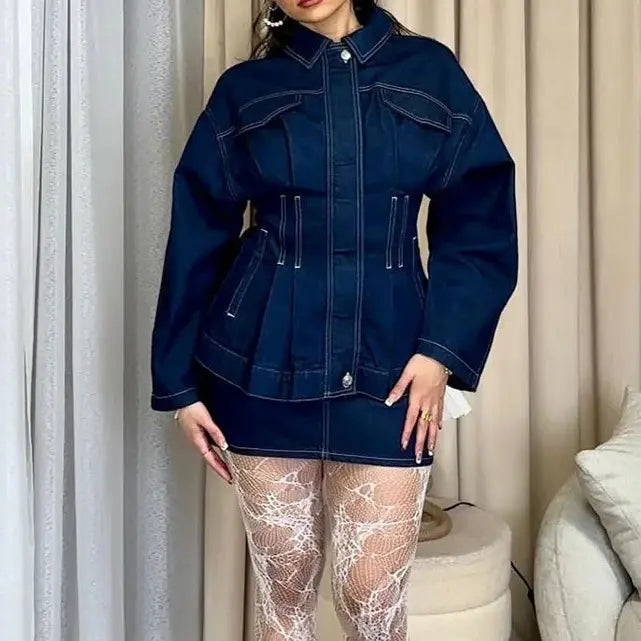 Veste en jean oversize cintrée pour un look chic SecretBombe