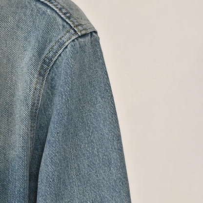 veste denim oversize femme 100 coton coupe confortable